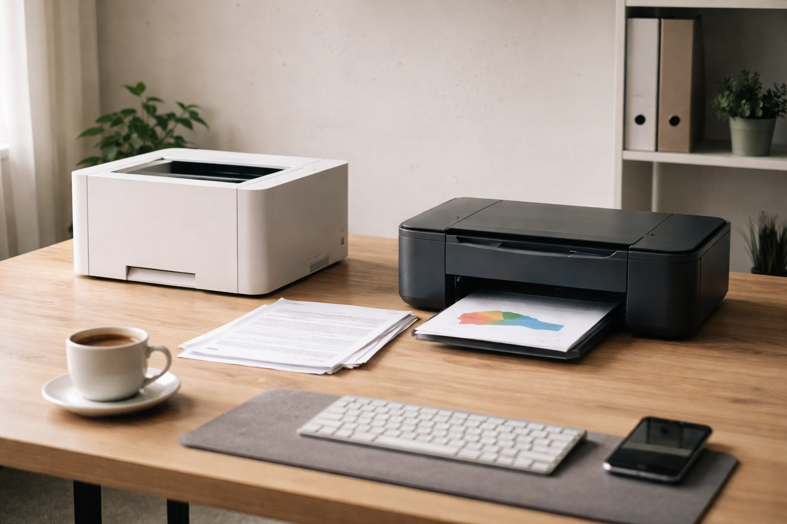 Printer til hjemmet uden fælder: sådan vælger du mellem laser og blæk
