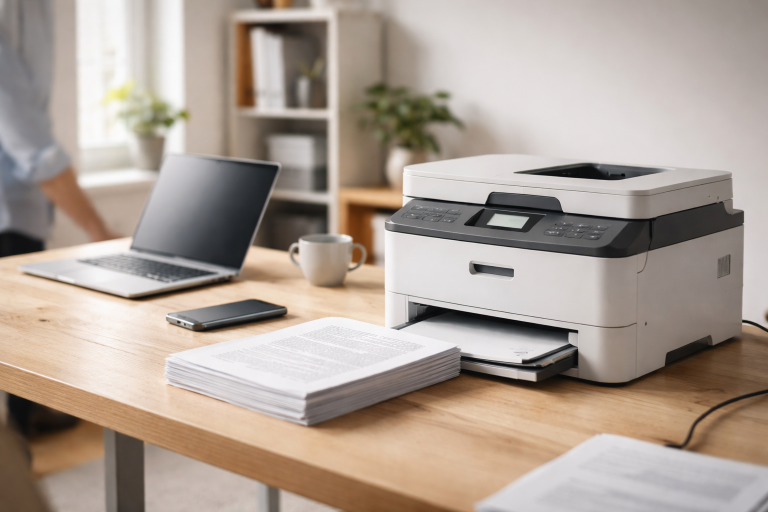 Laserprinter bedst i test 2026: sådan får du billig drift og skarp tekst